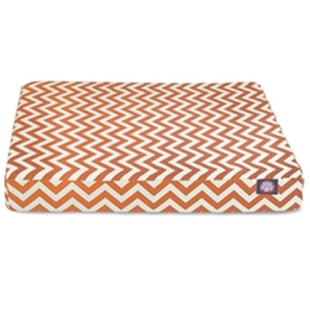 Majestic Pet Burnt Orange Chevron Medium Orthopedic Memory Foam Rectangle Dog Bed 78899551423